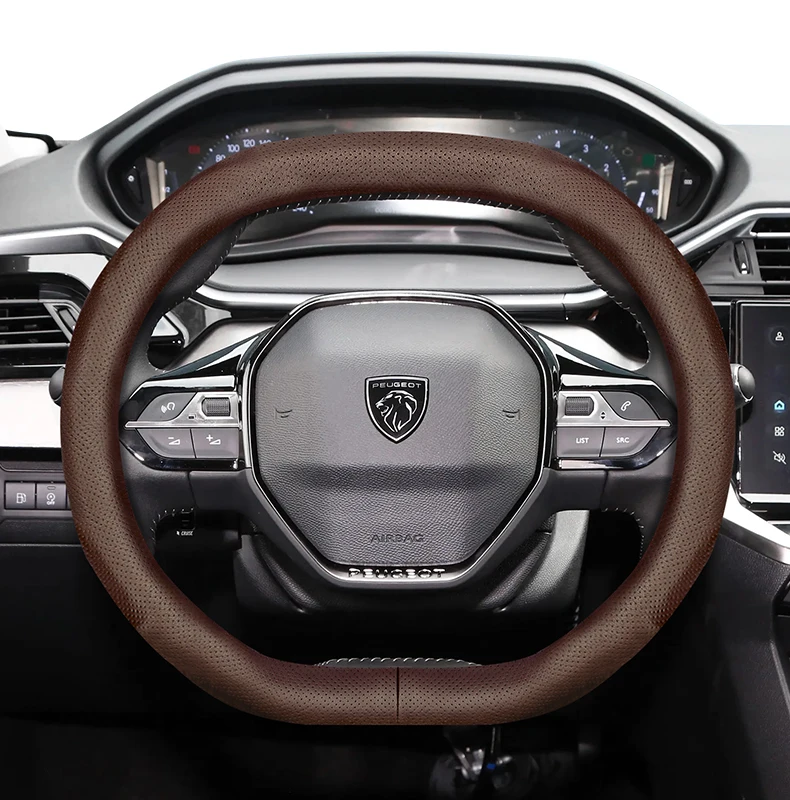 Für Peugeot Doppelter D-förmiger Lenkradbezug, ultradünn, Mikrofaser-Leder, atmungsaktiv, 208 408 508 2008 3008 4008 5008 – Detail 19