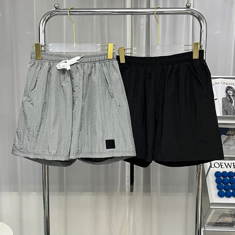 

Men's Shorts Summer Thin Nylon Drawstring Loose Trousers Workwear Waterproof Casual Knee Length Pants MA816