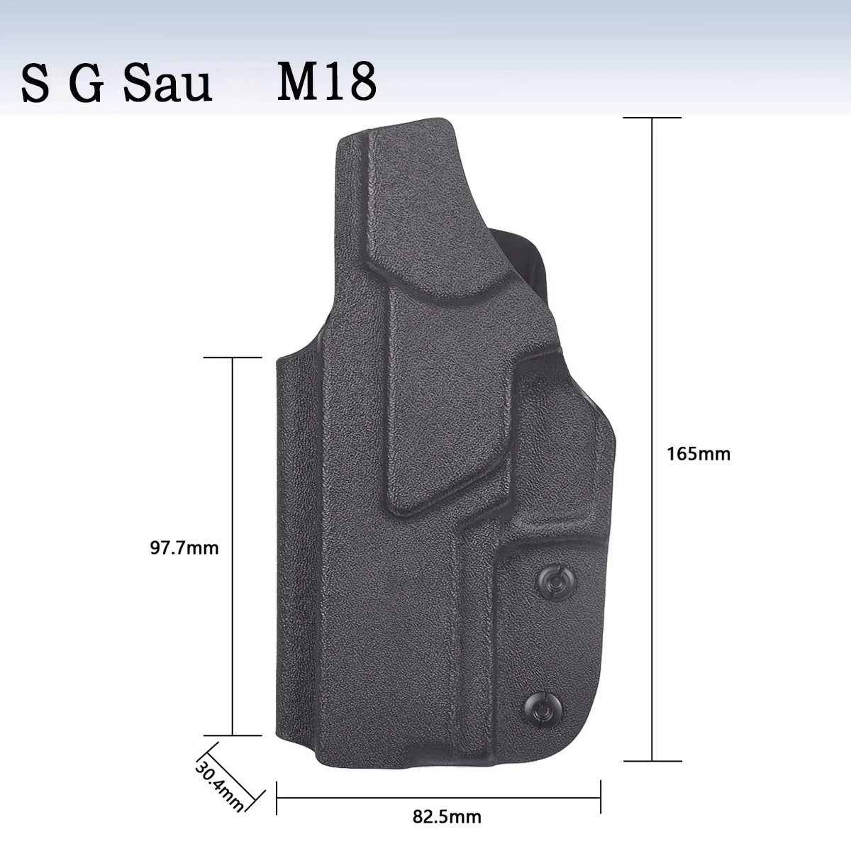 PVC-Holster für 1911 Glock 17 19 26 43 43X Tauru G2C P365 Innenbund verdeckte Tragegürtelclip Stapelbeutel Jericho 941 – Detail 9
