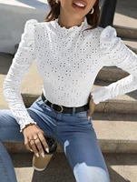 Jaime Embroidery Half Turtleneck Long Sleeve Top 4