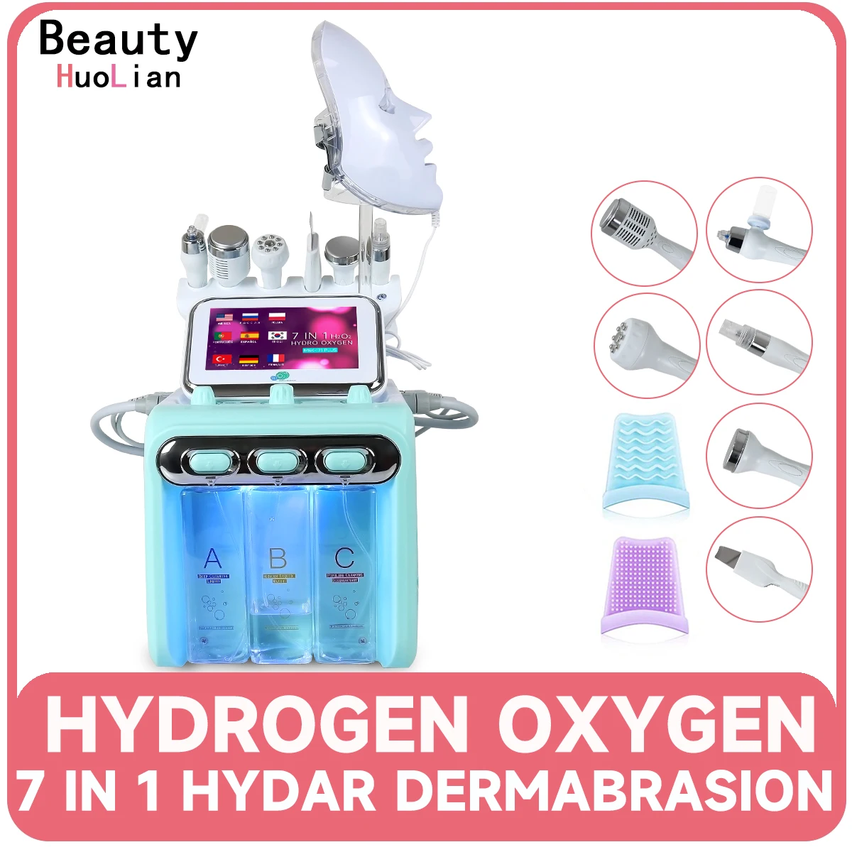 

New 7 in 1 RF Facial Deep Cleaning Machine Professional Oxygen Jet Peel Hydroponic Dermabrasion Deep Cleansing Skin Care Beauty