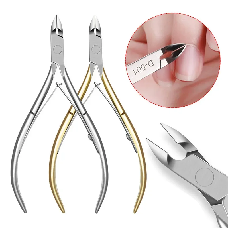 

Stainless Steel Cuticle Nipper Professional Remover Scissors Finger Care Manicure Nail Clipper Dead Skin Tools Gold and Sliver