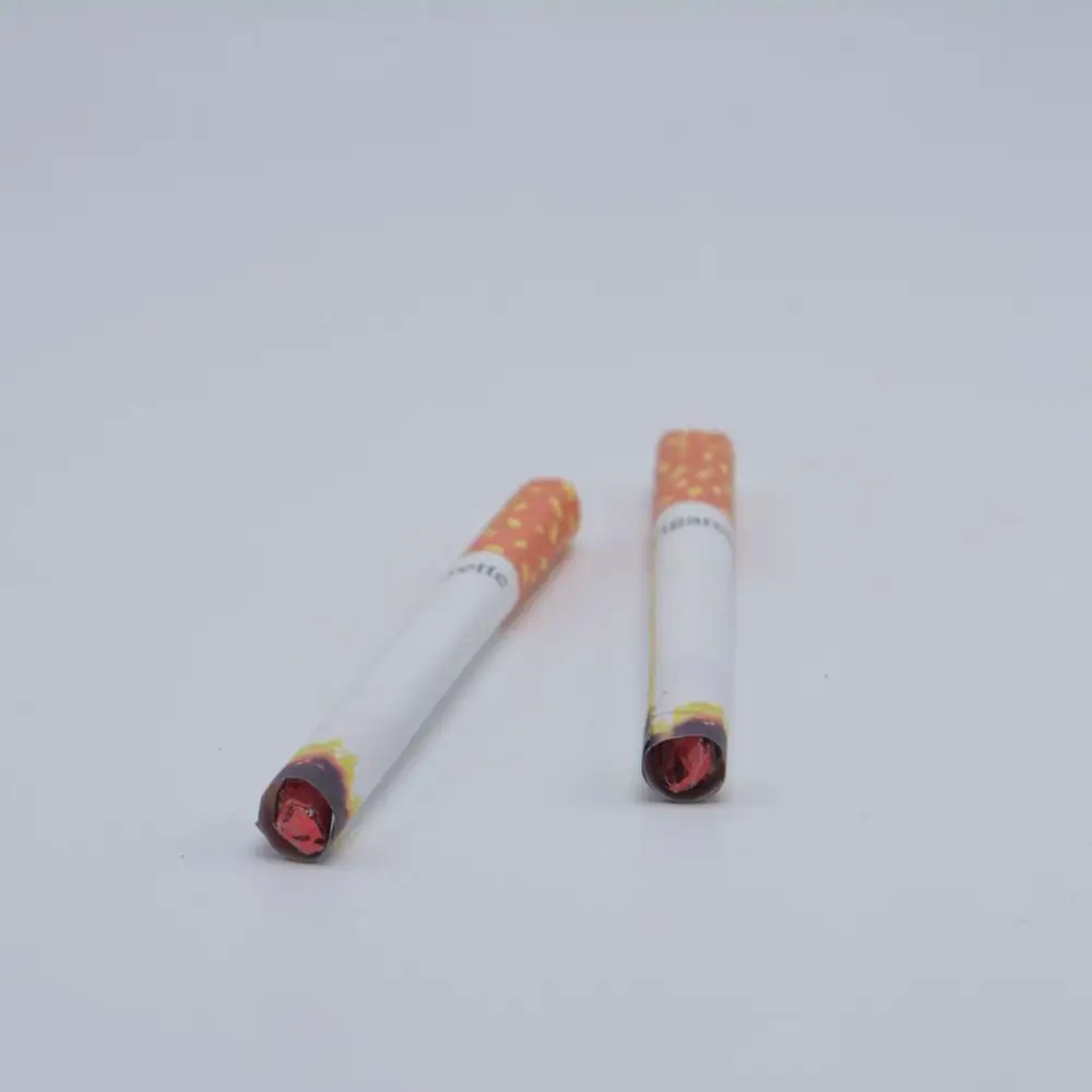 2Pcs Funny Fake Smoking Cigarette Lint End Practical Jokes Trick Prank Toy Party Holiday DIY Toys Cosplay Cigarette Tricky Toys