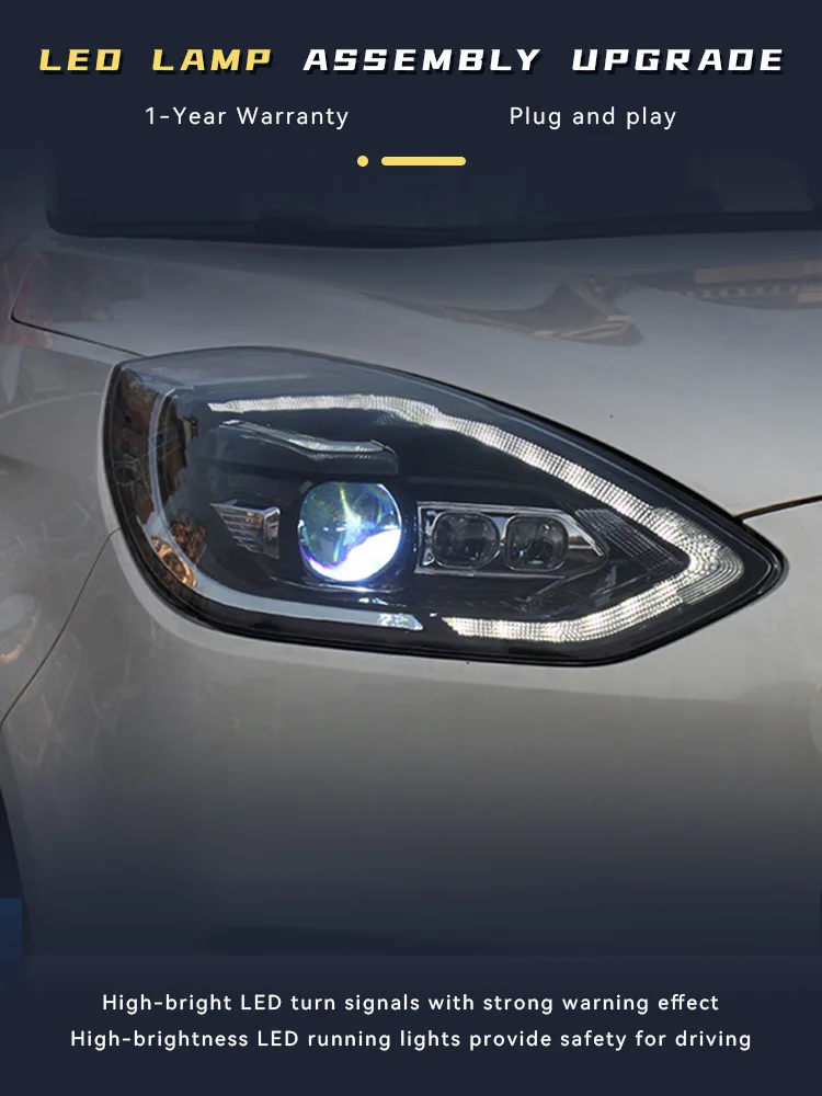 

Car Lamps For Ford Escort 2019 Dynamic DRL Signal Full LED Front Light Headlight Automobile Dynamic Turn Signal Accessories