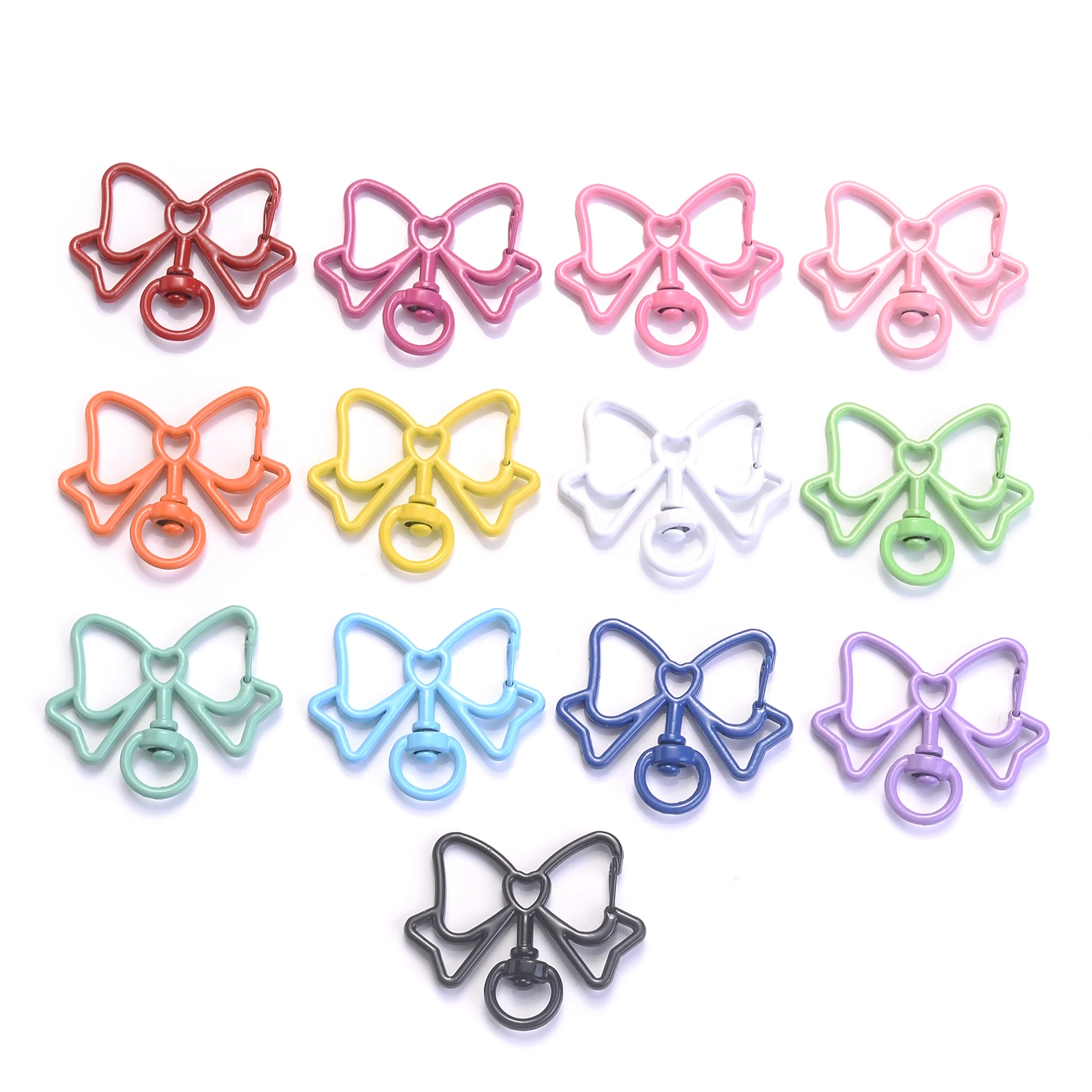 5 stücke 33x39mm bunte Buttfly Hummer verschluss Karabiner haken Legierung hand gefertigten Schlüssel ring Schlüssel anhänger für DIY Schmuck herstellung Zubehör