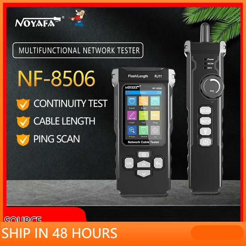 

NOYAFA NF-8506 Multifunction Cable Tester Support Ethernet IP Scan Ping Poe Test Wire Continuity Test Measure Length tool