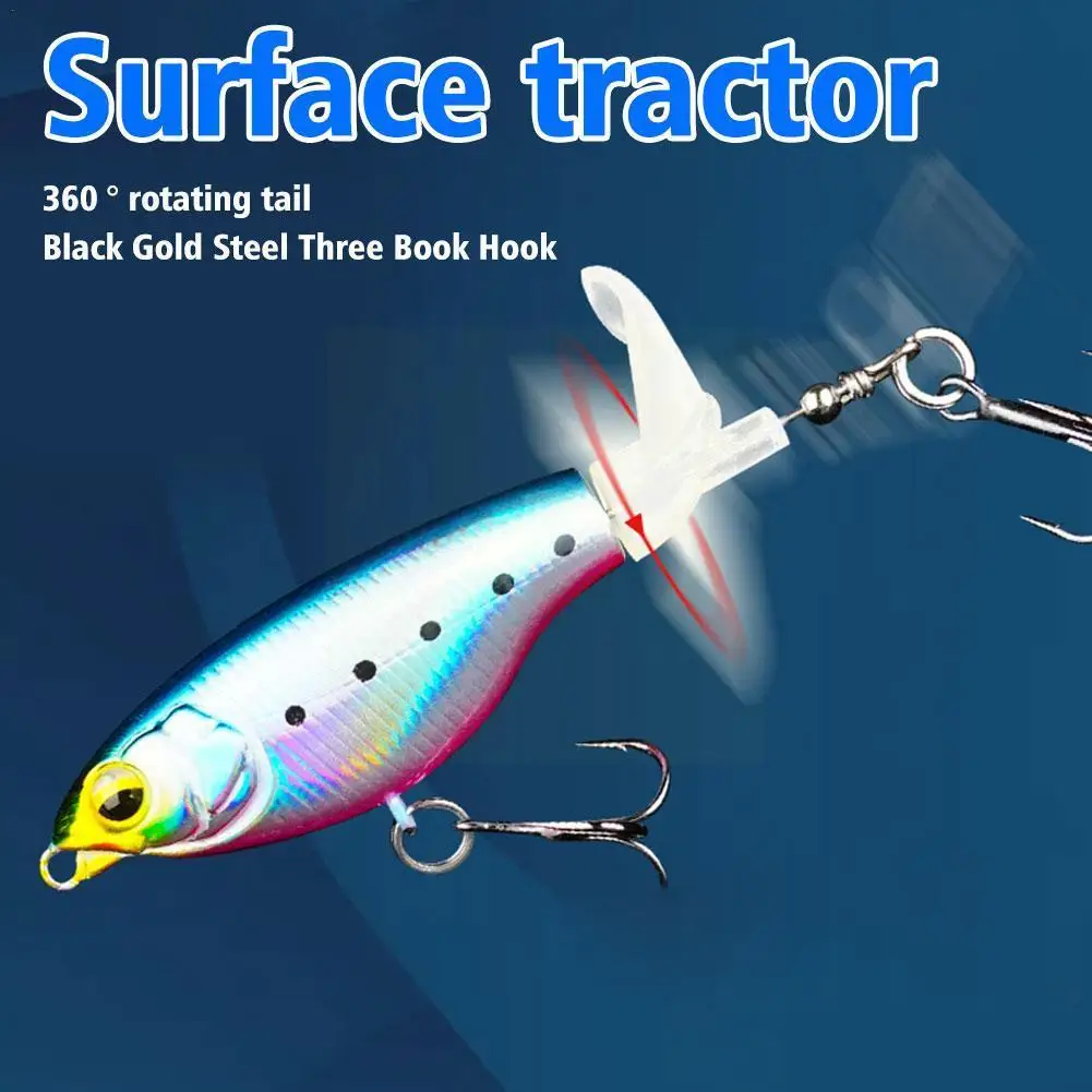 Propeller Fishing Lure 1pcs 7.5cm 6.5g Bionic Hard Spin Tackle Bait