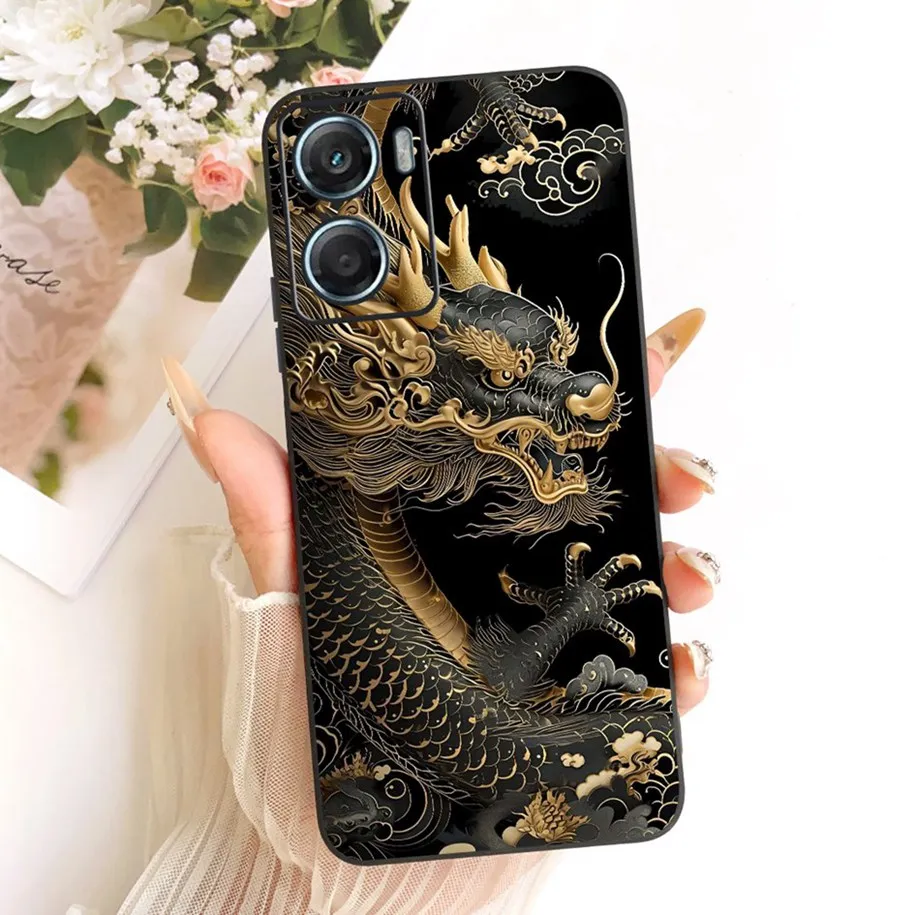 Cute Cat Cartoon Black Silicone Soft Bumper Phone Case
