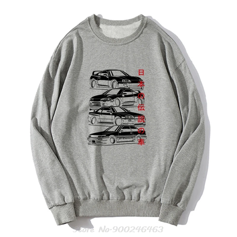 JDM Hoodie Legends Japanisches Auto Sportcar Automotive Mann Erwachsene Tops Neuheit Sweatshirt Crew Kleidung Baumwolle Hip Hop Streetwear – Detail 3
