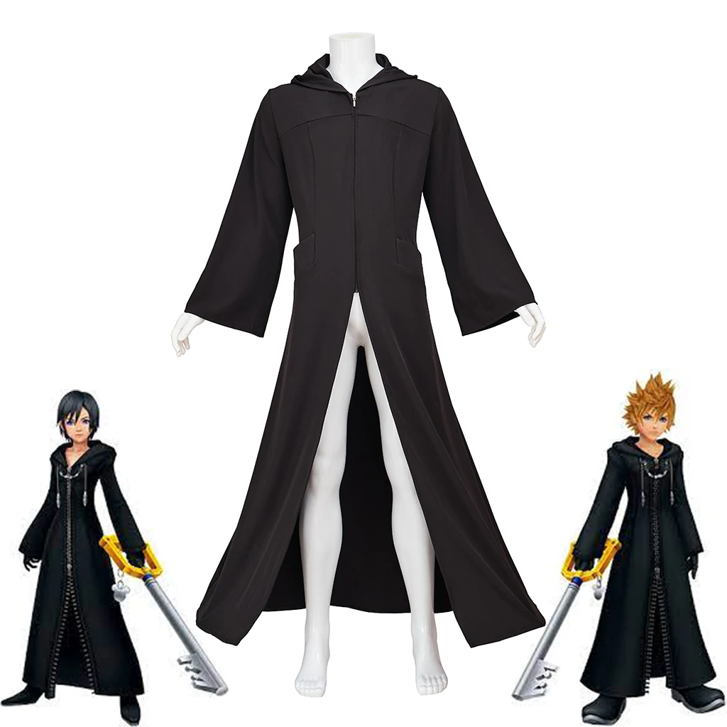 

Kingdom Hearts II Organization XIII Cloak Cosplay Costume Thirteen Seekers of Darkness Black Coat Cape Halloween Party Costumes