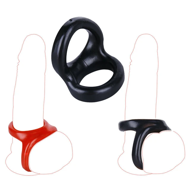 1x Male Scrotum Testicle Squeeze Ring Ball Stretcher Enhancer Soft Silicone  Ring