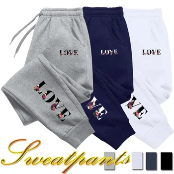 Pantaloni da tuta da donna New LOVE Letter Print Street Pantaloni sportivi di lusso Quotidiano Casual Semplicità Pantaloni sportivi da jogging versatili 1