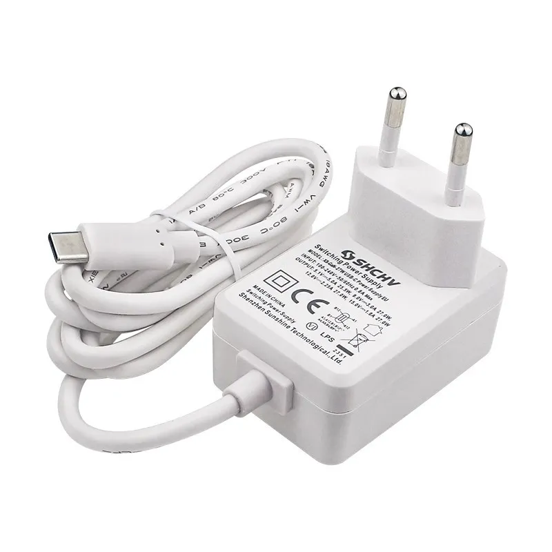 Raspberry Pi 5 PD 27W Power Supply 5.1V 5A USB Type C Power Adapter for EU US UK
