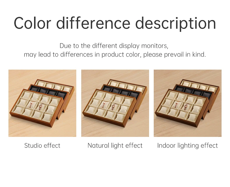 Ring Display Tray Wooden Ring Storage Stand with Microfiber Organizer | Jewelry Display... - SKU RDT00855 - UGI Packaging