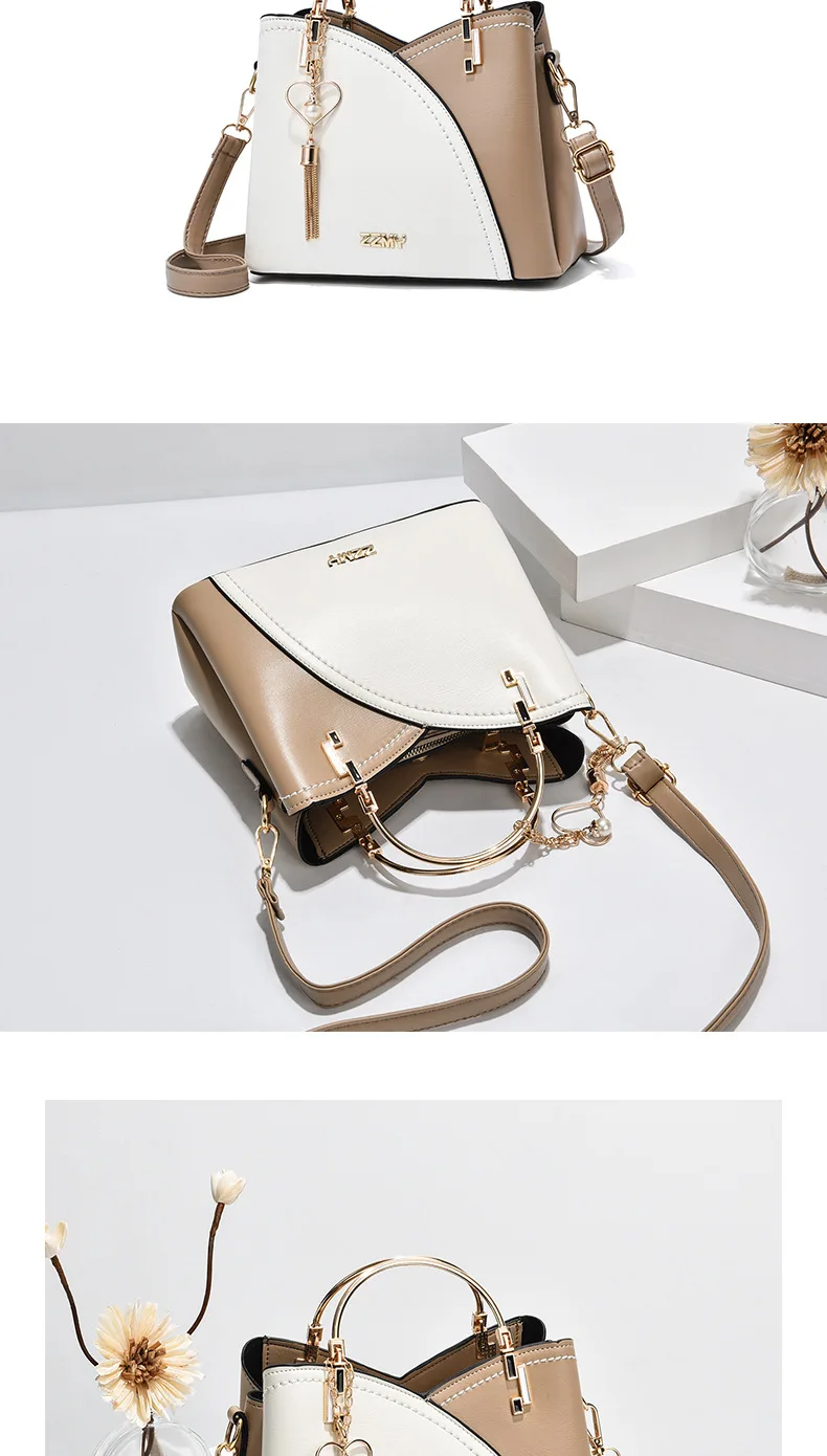 Elegant leather shoulder bag for women