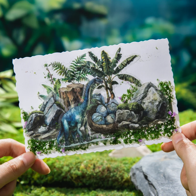 4 styles 15 pcs Dinosaur World Series PET sticker Decorative paper Diy Diary Album Scrapbooking Material Junk Journal Supplies decorative stickers paper stickers animal stickers handbook stickers diy scrapbooking accessories