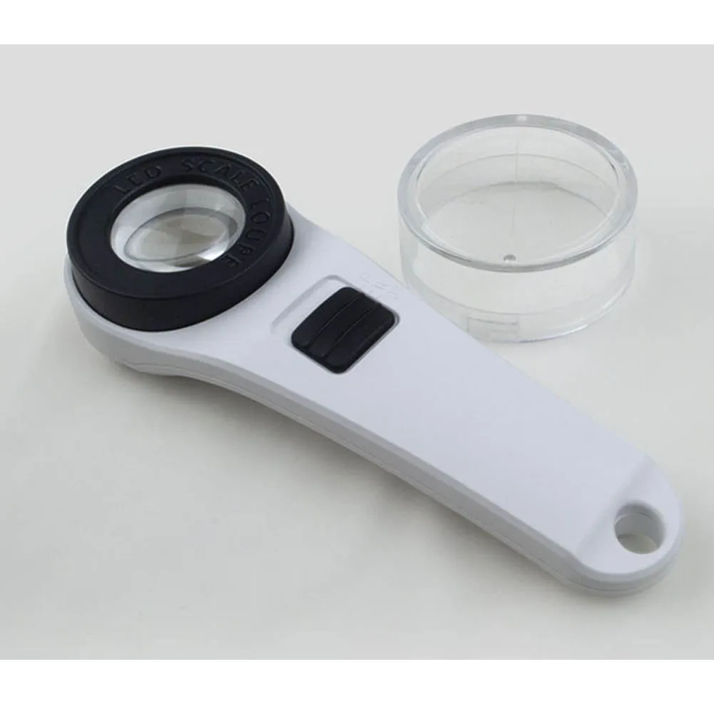 30X Handheld Magnifying Glass Optical Glass Lens Loupe Magnifier