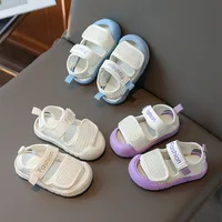 Baby Sandals Summer Infant Shoes Toddler Sandals Soft Breathable Newborn First Walkers Baby Boy Girl Sandals Beige, Blue, Purple 2