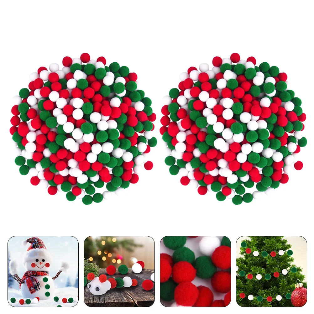 

Christmas Pom Poms Red Green White Fluffy Balls Diy Christmas Pompom Balls Colored Fuzzy Balls Small Pompoms Home Decorations