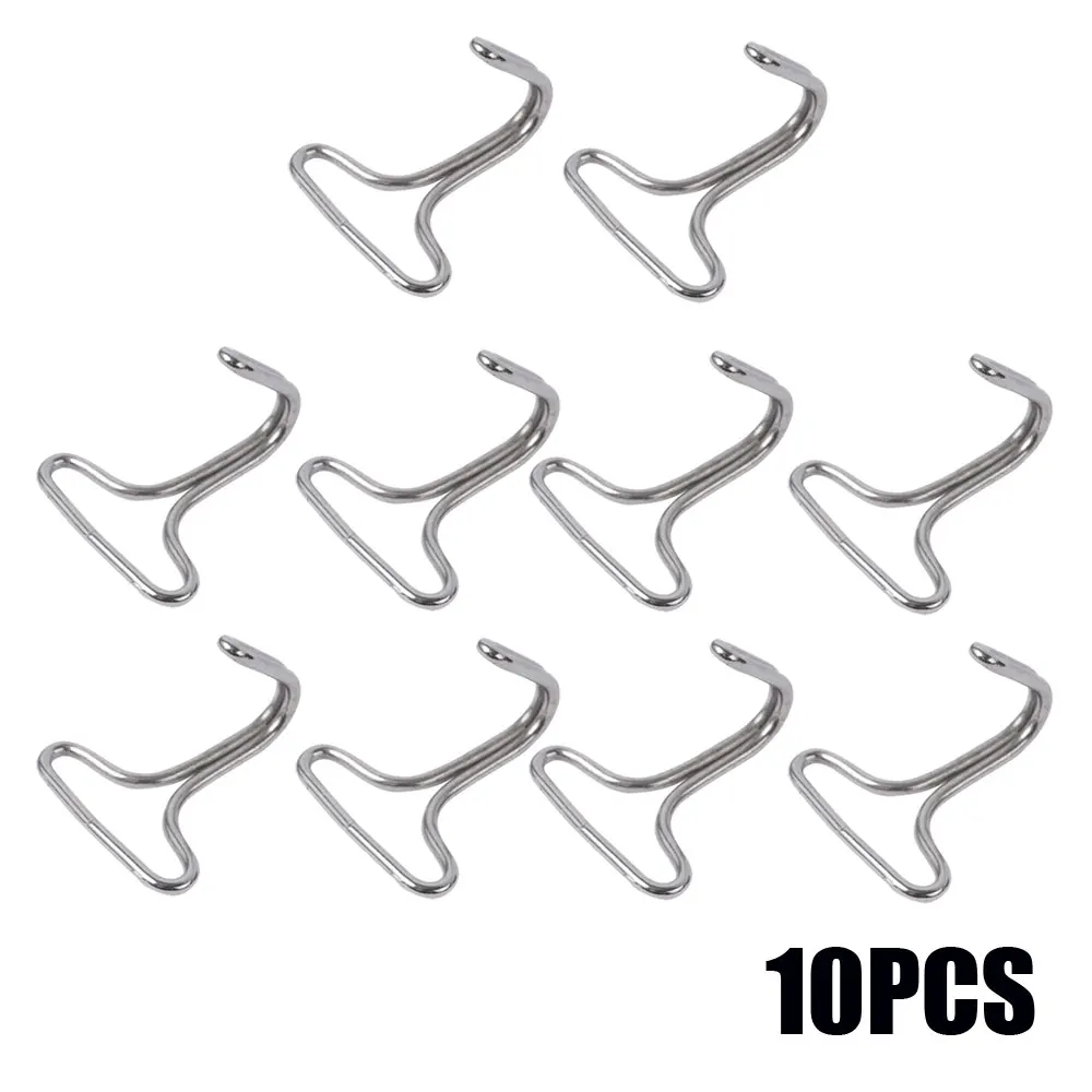 10pcs Car Seat Cover Plum Plate Metal Hook Plastic Card Fixed