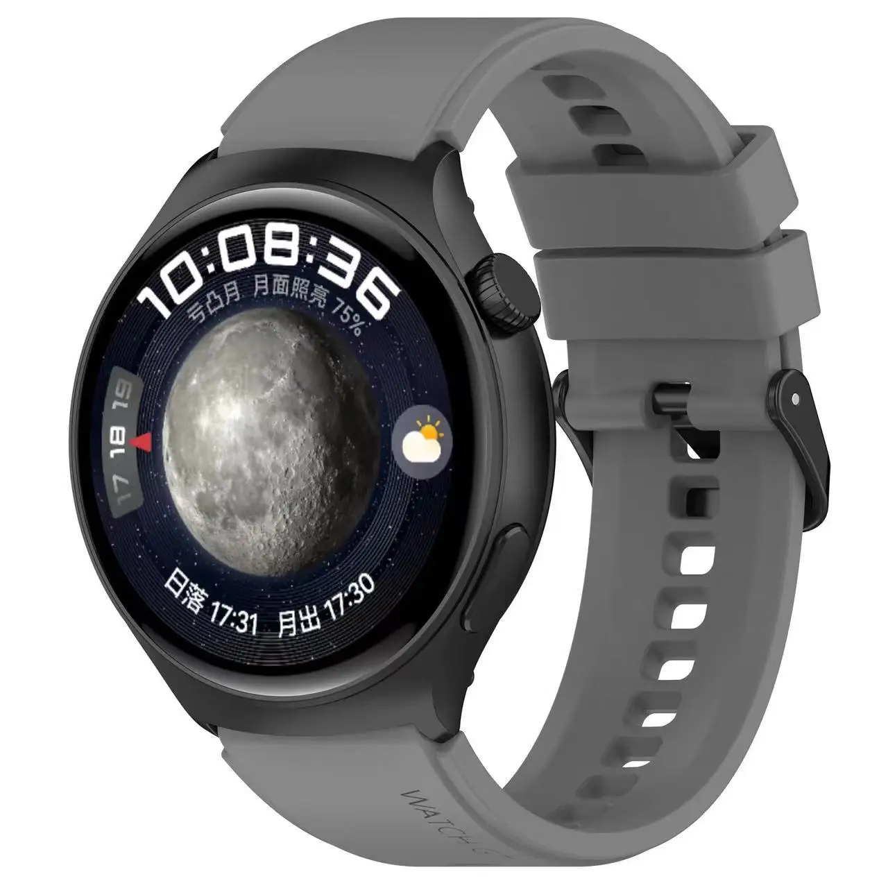 Universal Silicone Smartwatch Strap, 22mm/20mm, Adjustable Replacement Band