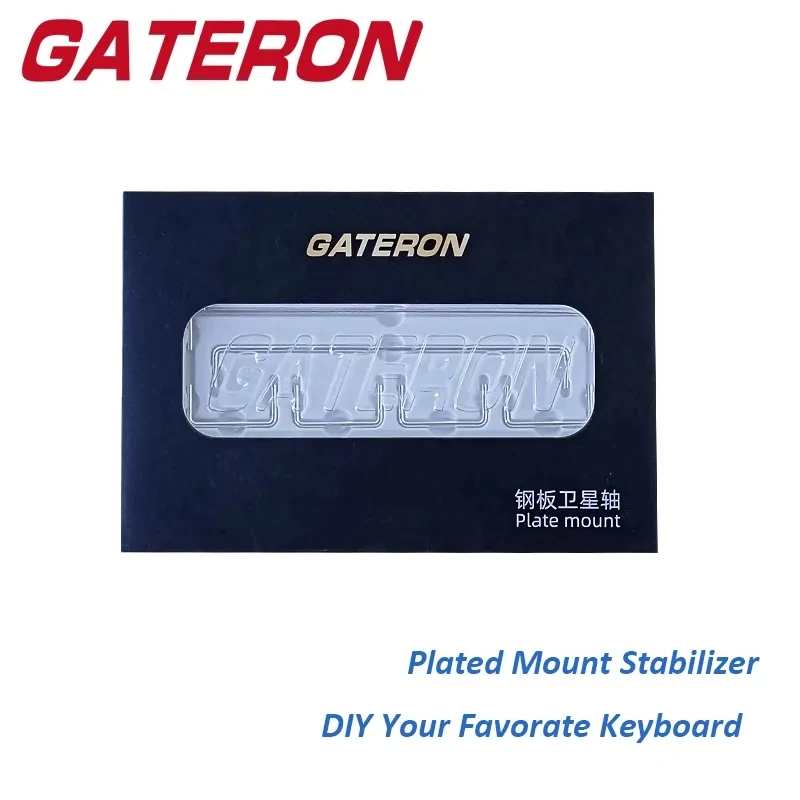 

Gateron Plate Mounted V2 Stabilizer Silver Yellow For DIY 60% Mechanical Keyboard 6.25U 7U 2U