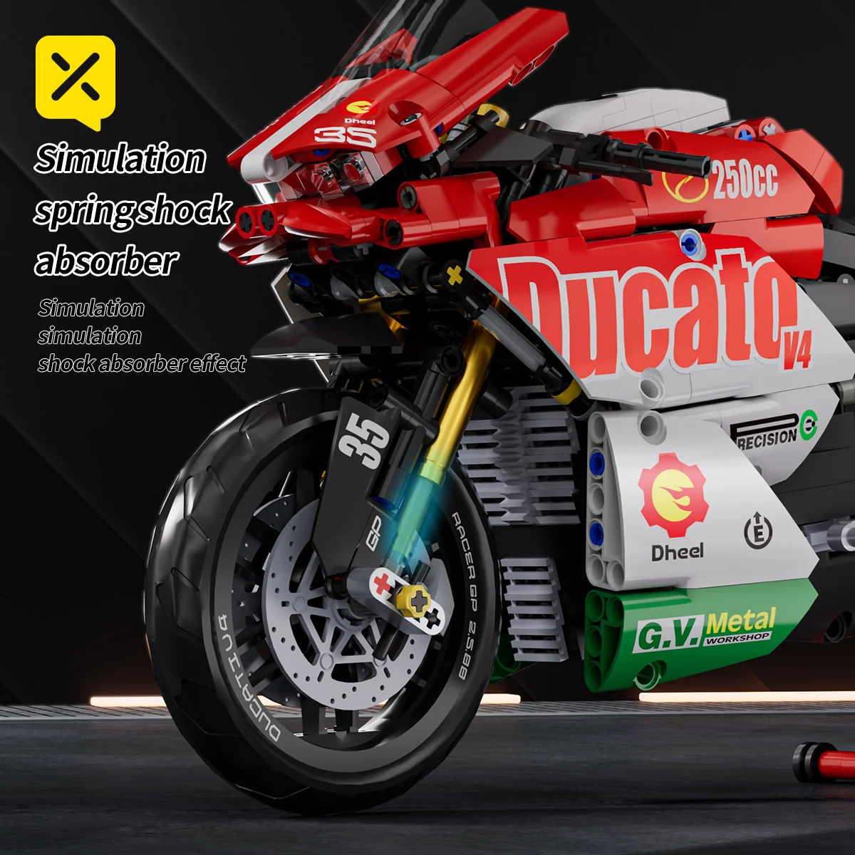 883 Pcs Collectible Motorcycle Display Model,Large Motorcycle Building Set Gift Idea for Adults,Model Motorcycle Kits To Build 4