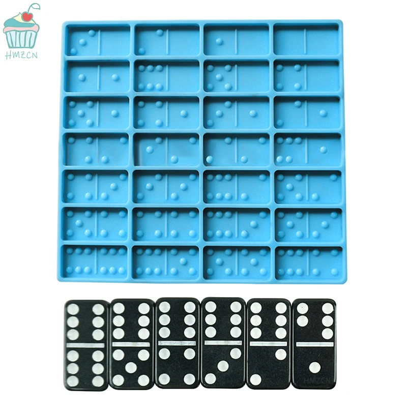 

Shiny Dominoes Silicone Epoxy Resin Mould Cake Mold Fondant Molds Cake Decorating Tools Chocolate Fondant Tools Soap Mold Diy
