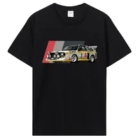 Sport S1 E2 groupe B voiture de rallye Stig Blomqvist Mikkola et Walter T-Shirt décontracté T-Shirt couverture en coton vêtements pour hommes unisexe T-Shirt 1
