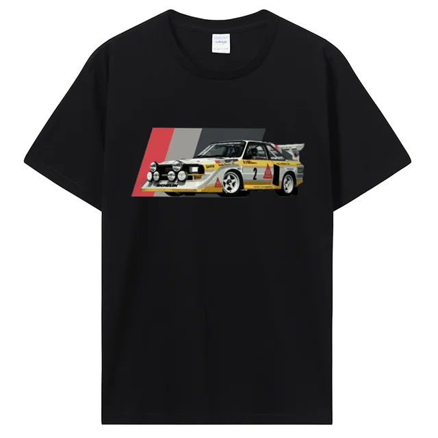 Sport S1 E2 groupe B voiture de rallye Stig Blomqvist Mikkola et Walter T-Shirt décontracté T-Shirt couverture en coton vêtements pour hommes unisexe T-Shirt 1
