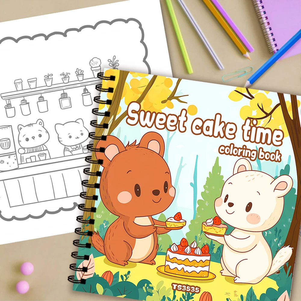 1pc,Animal Colouring Book - Teen Colouring Book - 30 Sheets, 8.3x 8.3 inches, Adult Stress Relief, Birthday, Holiday Party Gift 6