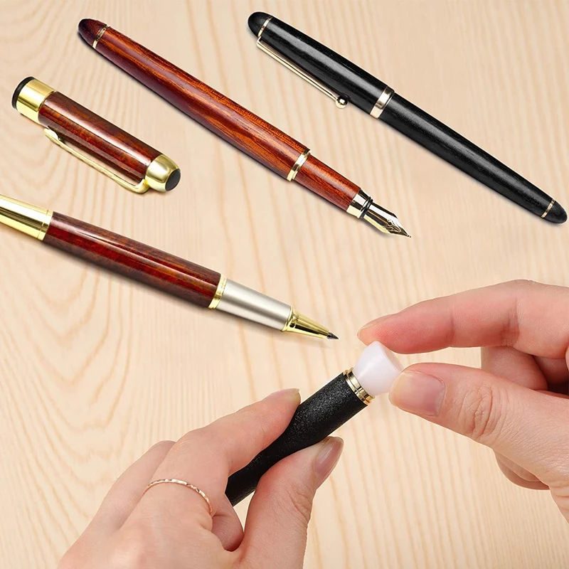 Pen Bushings White Pen Bushings Non-Stick Durable Pen Bushings Synthetic Bushings For CA Finishing Pen Turning (6)