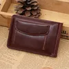 New Fashion Small Men's Leather Money Clip Wallet With Coin Pocket Card Slot Cash Holder ID Bag Magnet Hasp Mini Purse For Male 6