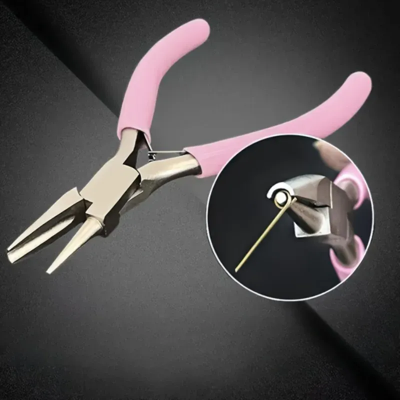 1Pc Mini Wire Winding Pliers Half Groove Half Round Nose Tool Pliers DIY Hand Tools