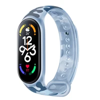 Smart Bracelet For Xiaomi Mi Band 7 Fluorescent Camouflage Wristband Silicone Replaceable Strap For Xiaomi Mi Smart Band 7 6 5 2
