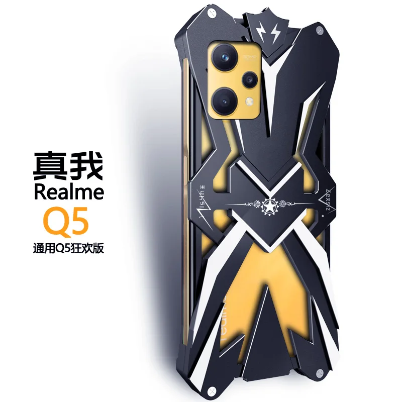 Original Zimon Metal Luxury New Thor Heavy Duty Armor Metal Aluminum Phone Case Covers For Oppo Realme Q5 Pro Cases Cover