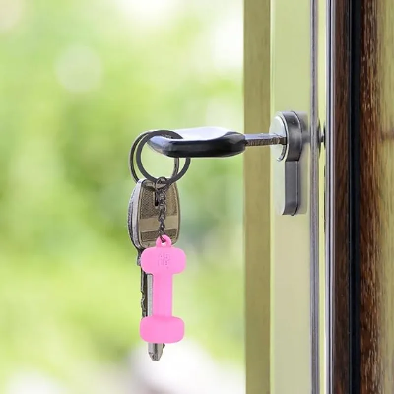 1개의 역도 키체인, 헬스장 문화 및 피트니스 애호가를 위한 미니 바벨 참, 수집용 액세서리 및 특별한 선물