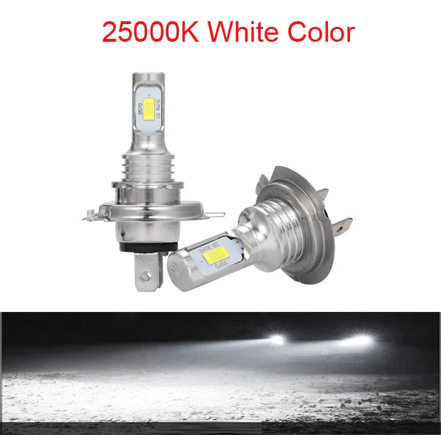Ultra-Bright LED Car Fog & Headlight Lamps, 6500K, 12V/24V (2-Pack)