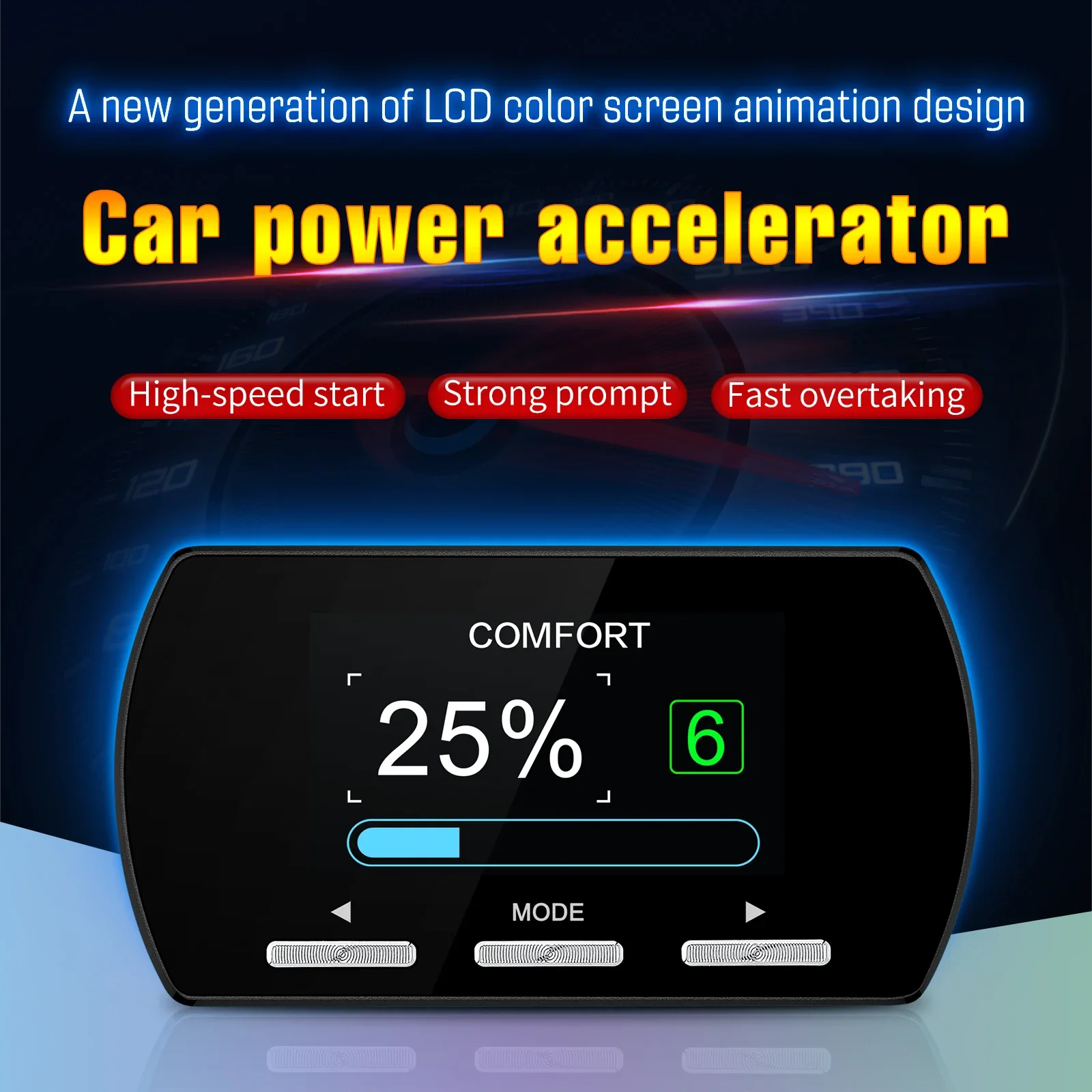Racing Power Accelerator Digital Car Throttle Response Controller Potent Car Pedal Booster Electronics Accessories Custom