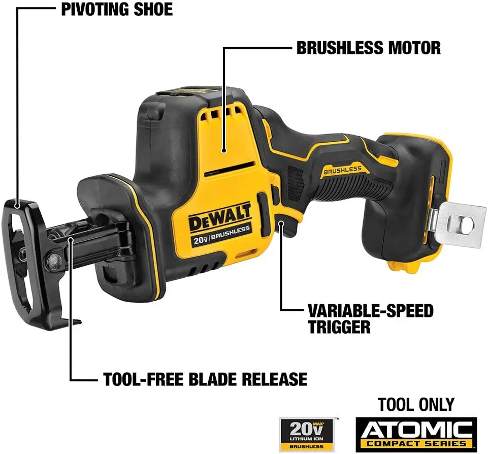 DEWALT DCS369 бесщеточная Беспроводная Одноручная сабельная пила 20 в компактные литиевые электроинструменты 2800SPM 4