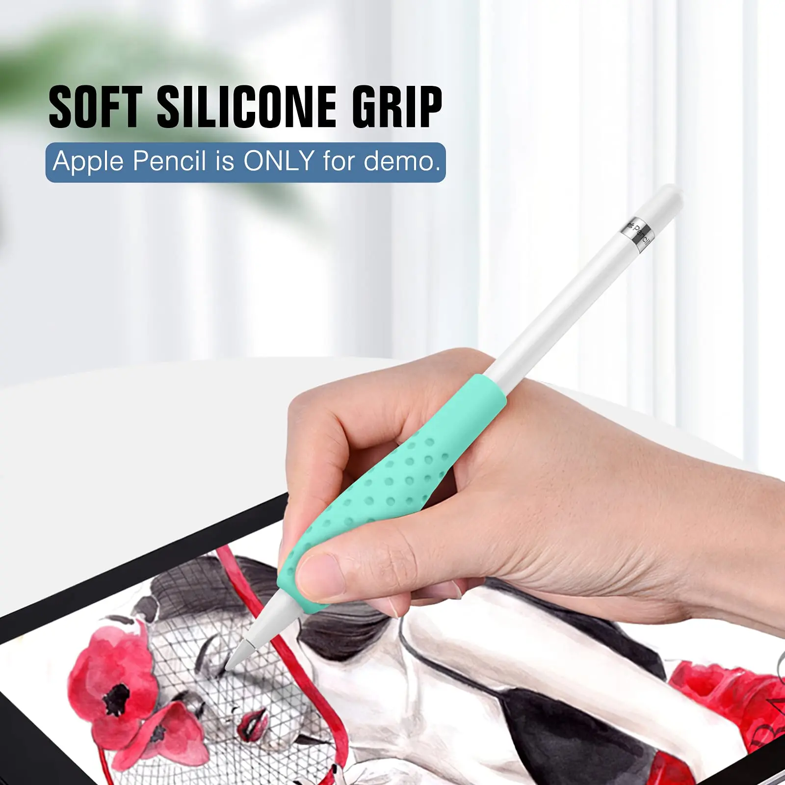 Silicone Grip Holder Protective Sleeve Cover Case Accessories Compatible with Apple Pencil 1st / 2nd Generation 3 Pack