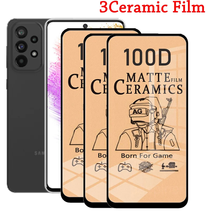 Samsunga73 Pellicola Vetro Ceramico Opaco Morbido Per Samsung A73 Protezioni Di Schermo A 73 Protezione Fotocamera A73 Screen Protector Samsung-A73