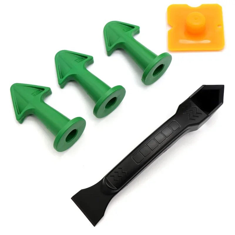 Caulking Tools Sealant Tool Kit Prodrill 5Pcs Caulking Tool Kit Silicone Caulk Nozzle Applicator Finishing Set Grout Sealant Remover Finishing Scraper Edger