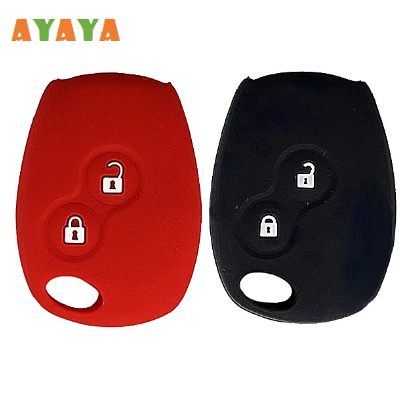 Custodia In Silicone A 2 Pulsanti Per Auto Per Renault Clio Duster Dacia Logan 2 3 Sandero Per Nissan Terrano Almera Per Lada Largus