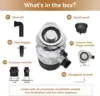 Garbage Disposals with Power Cord, Coutinuous Feed Food Waste Disposal with Sound Reduction (EM 200) 5