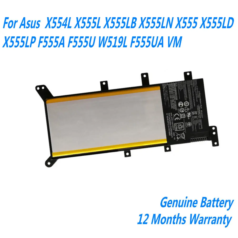 

NEW C21N1347 Laptop Battery For Asus X554L X555L X555LB X555LN X555 X555LD X555LP F555A F555U W519L F555UA VM 2ICP4/63/134 7.6V