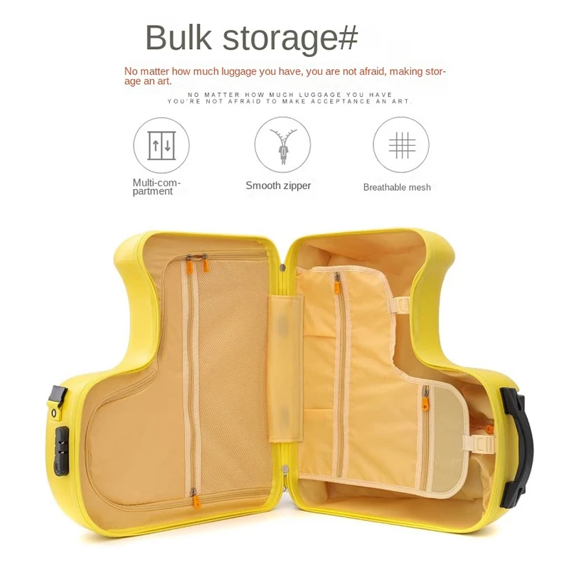 Lovely Snail Luggage Can Be Mounted Children's TrolleyBox Female Universal Wheel 20 