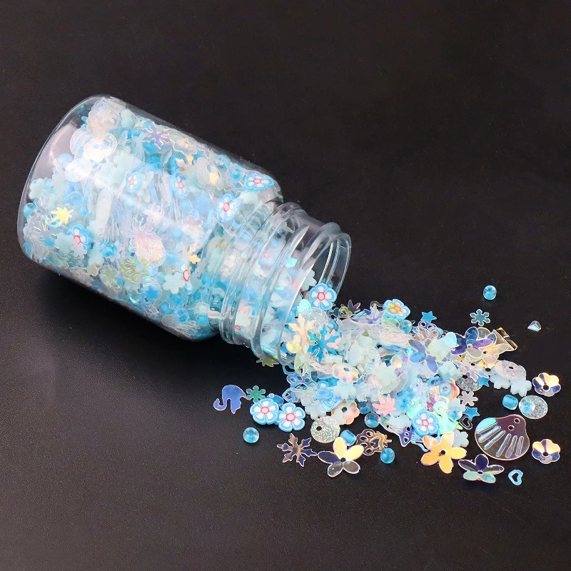 1Bottle Luminous Sequins Glitters Epoxy Resin Filling Glow In Dark DIY Jewelry Making Nail Art Decor Resin Silicone Mold Filler sequins for crafts,sequin embroidery accessories,sequins accessories,nail art decor,sequins jewelry accessories