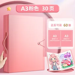 Deluxe Transparent Art Portfolio & Organizer for Artwork and Documents (Powder A3 30 sheets)