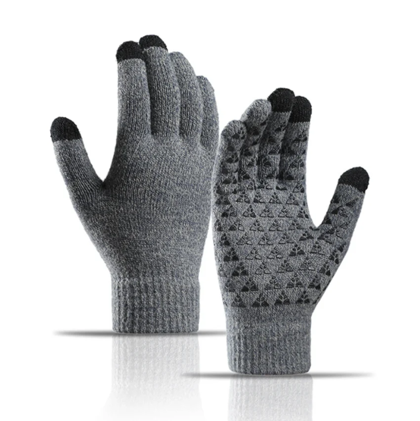 

Winter Men's and women's Knit Touchscreen Gloves Warm Touch Gloves Texting Anti-slip Gloves for Adults